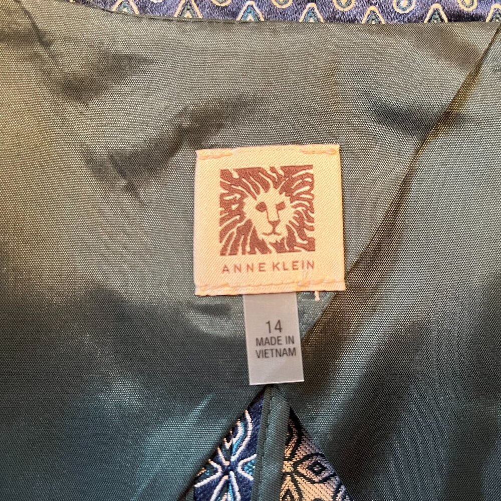 NWT Anne Klein Jacquard Print Blazer - Picture 6 of 9